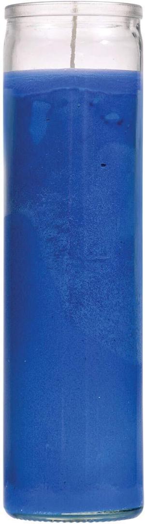 Stella Glass Jar Prayer Candles, 8 in. (Blue)