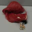 39 Inches Long Red Anime Costume Wig  High Temperature Heat Resistant Silk Fiber  Natural Looking Costume Wig for Halloween Party, Cosplay (Red, Adult Size)