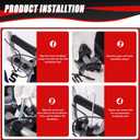 KAMIER 7/8'' 22mm Handlebar Mount Clamp Risers Replacement for Razor MX350 MX400 ZR350 SX350 Kids Electric Dirt Bike Dirt Quad 500 ATV 4 Wheeler MX650 MX500 SX500 Mcgrath RSF650 Motocross Black Parts