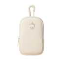 Touchette Zippered Pouch, Attachable Fashion Accessory with Snap Hook for Touchland Hand Sanitizer 1FL OZ., Ivory
