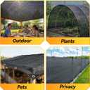 JOJOLEE 70% Sun Shade Cloth, 10x20FT Shade Net Mesh Tarp with Grommets, Black Sunblock Cover for Outdoor Patio Plants, Pergola, Greenhouse, Chicken Coop, Backyard, Balcony
