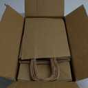 50-Pack Brown Paper Bags with Handles Bulk, 8x4.25x10.5 Inches,Medium-sized Gift Bags with Handles for Party FavorsTake-OutGrocery Shopping & RetailReusable & Durable