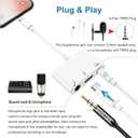 USB C to Microphone Adapter for Live-Streaming Type C to Microphone & 3.5mm Headphone Adapter with Charging Port USB C Audio & MIC Splitter Compatible for iPhone 16/17 iPad Pro/Galaxy 25 24/Pixel 9 8