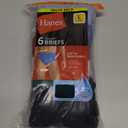 Hanes Men's Underwear Briefs, Mid-Rise, Moisture-Wicking, 6-Pack (Large)