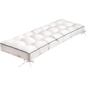 Outdoor Bench Cushion, Tufted Patio Seat Pad for Garden Bench, Porch Swing, Indoor/Outoor Furniture (Cream, 42X16X4)