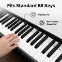 Piano Notes Guide Removable Silicone: 88 Key Full Size Piano Keyboard Note Labels for Beginner, Colored Music Key Stickers Alternative with Storage Box for Kids Adults Learning