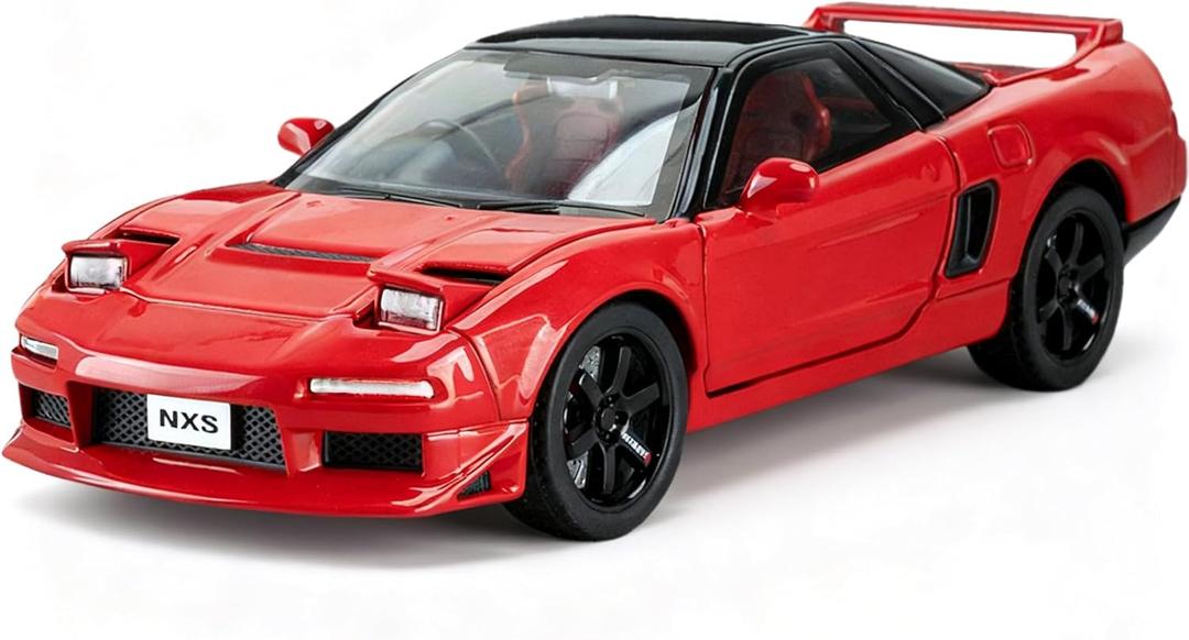 Toy Cars Compatible for 1990 NSX NA1 1/32 Metal Model Car Pull Back Car Toys with Light and Sound Toys Car Collectible Model for Children Age 3 + Year Old (Red)