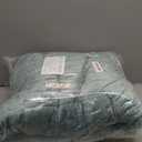 RECYCO Luxury Velvet Quilt Set Full Queen Size, Lightweight Velvet Comforter Set, Oversized Bedspread Coverlet Quilted Bedding Set, with 2 Matching Pillow Shams, for All Season, Aqua Green