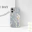 Lovmooful Compatible for iPhone 16 Case Cute Sparkle Pleated Texture with Glitter Lens Protector Design Bumper Protector for Girls Women Soft TPU+PC Shockproof Protective Girly-Silver