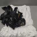 Tempura Little Girl Halloween Costume Pirate Dress Long Sleeve Lace Midi Dress+Cosplay Party Club Vest+Waist Belt+Headwear 14-16Age White