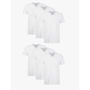Hanes Mens Cotton, Moisture-wicking V-neck Tee Undershirts, Multiple Packs And Colors, White - 6 Pack, Medium US