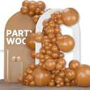 PartyWoo Tan Balloons 120 pcs Different Sizes of 18 12 10 5 Inch Boho Neutral Light Brown Coffee Fall Latex Balloon Arch Kit for Birthday Safari Boy Baby Shower Jungle Party Decorations Brown-F10