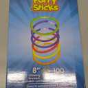 PartySticks Ultra Bright Glow Sticks Bulk Party Supplies 100 Pack - 8" Glow in the Dark Light Up Halloween Party Favors, Glow Decorations, Neon Party Necklaces and Bracelets with Connectors