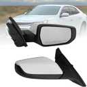 Passenger Side View Mirror Compatible With Chevy Malibu 2016-2021 3 Pins Manual Folding Non Heated Without Signal Light White