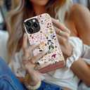 for iPhone 13 Pro Max Case Cute Wireless Charging Compatible Dual-Layer Shockproof Protection with Stylish Wildflower Design Protective Cover for Women - Custom Vintage Floral