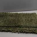 DEXI Bathroom Rug 20x32, Super Soft Thick Chenille Absorbent Bath Mat, Non Slip Machine Washable Fluffy Shag Bathmat for Tub, Shower Floor, Olive Green (1'8" x 2'8" (Rectangular))