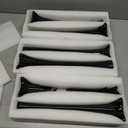 Roshtia 6 Pcs Eiffel Tower Vase Bulk 16 Inch Flute Vases Tall Glass Long Skinny Base Glass for Wedding Centerpiece Flowers Home Table Decorations Formal Dinners (Black)