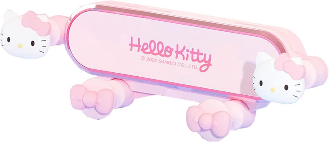 Cute Anime Phone Mount for Car,Pink Cat Air Vent Clip Car Phone Holder Mount Fit for All Cell Phone, Pretty Car Accessories for Women and Girls (Pink)