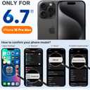 Miracase Magnetic for iPhone 15 Pro Max Case, [Soft Anti-Scratch Microfiber Lining], Compatible with MagSafe, Liquid Silicone Case Shockproof Drop Protection Phone Case for 15 ProMax, Black