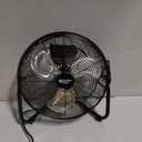 Comfort Zone Cradle Floor Fan, Electric, High-Velocity,180 Degree Adjustable Tilt, 14 inch, 3 Speed, Carry Handle, Rubber Feet, Metal, Airflow 21 ft/sec, Ideal for Garage or Workshop, CZHV14B