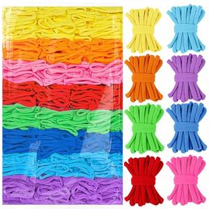 daheypong 800pcs Refill Loops for 7-Inch Weaving Loom - 8 Color Loom Loops for Potholder Making, Durable Nylon Craft Bands for Kids Adults DIY Projects,Rainbow Color