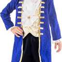 Augwindy Prince Charming Costume Colonial Cosplay Dress Up Pretend Play Halloween Party for Toddlers Kids Boys Aged 3-12, Size XS