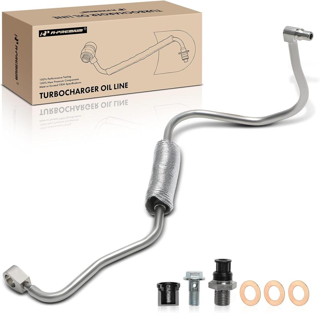 A-Premium Turbocharger Oil Line Compatible with Chevrolet Equinox 2018-2022, Malibu 2017-2022, Cruze 2016-2019, Trax 2021-2022 & GMC Terrain 2018-2022 & Buick Encore, 1.4L 1.5L, Inlet