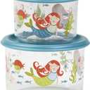 SugarBooger Good Lunch Small Snack 2 Piece Container, Mermaid (1 EA)