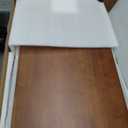 Solid Wooden Desk with Drawers - 24 x 16 Inch Narrow Desks, Rubberwood Mid Century Modern Desks, Small Writing Desk for Bedroom|Small Spaces - Walnut Color