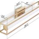 6000K Dimmable Bathroom Vanity Light, 26.2in Champagne Gold Bathroom Light Fixtures, 12W LED Lights Over Mirror, Acrylic Bar Vanity Lights (Champagne Gold)