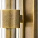 23" Brass Wall Sconce with Clear Glass Shade - Rust-Resistant Vintage Light, E26 Indoor Sconce, Decorative Lighting for Bathroom Living Room Stairway Fireplace Bedroom (Bronze)