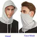 Cooling Balaclava Sun UV Protection Hood Breathable Full Head Mask Face Cover for Men Women Cycling Motorcycle Fishing (White)