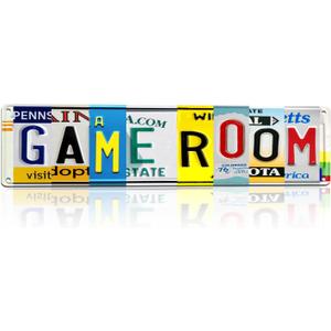 Vintage Game Room Wall Decor Street Sign Metal Tin Signs 16 x 4 Inches