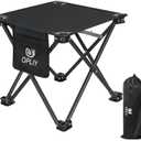 Opliy Camping Stool Upgrade Foot Stool for Camping Fishing Hiking Gardening and Beach, Camping Seat with Carry Bag (Black)