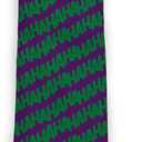 Buckle-Down DC Comics Tie, Necktie, Joker Hahaha Repeat Purple Green, Standard Length