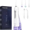 TOVENDOR Electric Water Dental Flosser Teeth Pick, Cordless Flossers Oral Irrigator IPX7 Waterproof 300ML Rechargeable Travel Water Teeth Cleaner with 5 Tips for Home Braces Care Gums Deep Cleaning