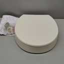 KOHLER 25876-96 Hyten 3" Height, Elevated Soft Close Round Toilet Seat, Contoured Seat with Grip-Tight Bumpers, Quick-Attach Hardware, Biscuit