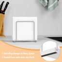 STWWO Napkin Holder for Table, Metal Napkin Holder for Kitchen Dining, Standing Paper Napkin Storage for Table Countertop, Silver