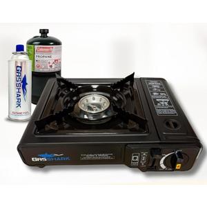 Dual Fuel Propane or Butane Portable Stove | 12,000 BTUs | Camping Stove | Outdoor Cooking and Emergency Kit | Propane Hose and Carrying Case Included
