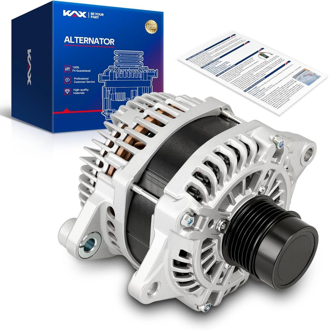 KAX Alternator 160AMP 12V CW 6-Groove Pulley Fit for Dodge Journey L4 2.4L, 2009 2010 2011 2012 2013 2014 2015 2016 2017 2018 2019 2020 Replace 11440N