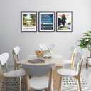 upsimples 18x24 Picture Frame Set of 5, Display Pictures 16x20 with Mat or 18 x 24 Without, Wall Gallery Poster Frames, Black