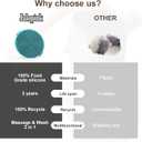 4 x Silicone Body Scrubber Brush - Gentle Exfoliating and Lather Well - Fast-Drying, Hygienic, BPA-Free Silicone Body Exfoliator for Sensitive Skin, Men & Women (Round, Blue)