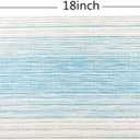 Placemat,Blending Color Durable Woven Vinyl Placemat Washable Heat-Resistant Anti-Skid Kitchen Dining Table Mats (Set of 6, Blue with White)