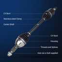 Autoround 666417 CV Axle Shaft Assembly Compatible with Nissan Altima 2013 2014 2015 2016 2017 2018 L4 2.5L Sedan Front Driver Side