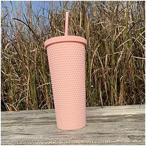 ZHZHZ 710ml Coffee Reusable Cups Plastic Tumbler Matte Finish