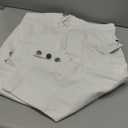 Mens Colonial Knee Breeches 18th Century Pants Fall Front Style Medium Denim Material, White 