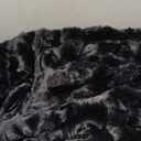 Cozy Bliss Faux Fur Throw Blanket for Couch, Fuzzy Soft Plush Thick Bubble Blanket for Sofa Bedroom Living Room, 60 * 80 Inches Black