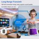 WallarGe Wireless Bluetooth Headphones for TV Watching, Comfortable for Seniors with Bluetooth 5.3, Easy Setup Headphones with USB Transmitter, 25 Hours Play and No Audio Delay