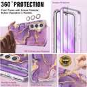 Compatible with Samsung Galaxy A54 5G Case 6.4'', [4 in 1 Full-Body Protection] [Military Grade Drop Tested] Slim Shockproof Protective Cover for Galaxy A54,Purple