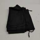 DR Black Cotton Drawstring Bags, Reusable Washable, For Shoes Storage Pantry Wardrobe (10 x 15 inch - 12 pack)